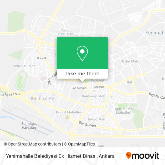 Yenimahalle Belediyesi Ek Hizmet Binası map