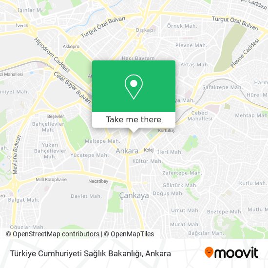 Türkiye Cumhuriyeti Sağlık Bakanlığı map