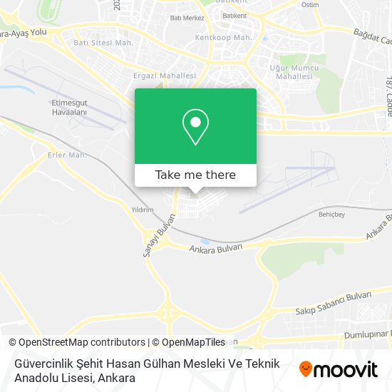 Güvercinlik Şehit Hasan Gülhan Mesleki Ve Teknik Anadolu Lisesi map