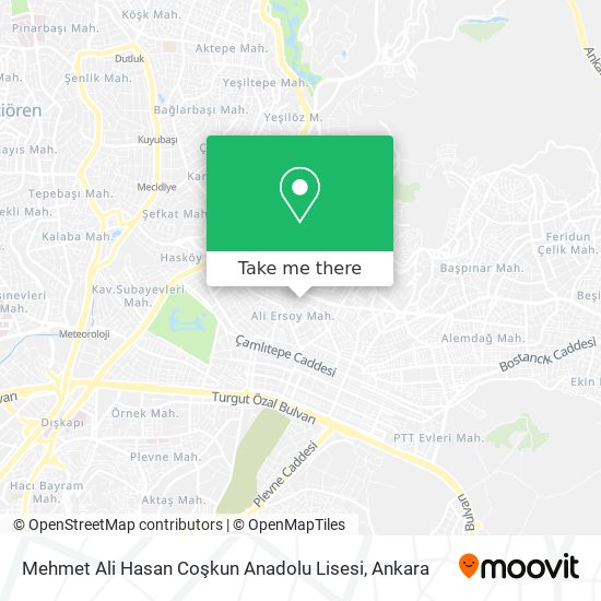 Mehmet Ali Hasan Coşkun Anadolu Lisesi map