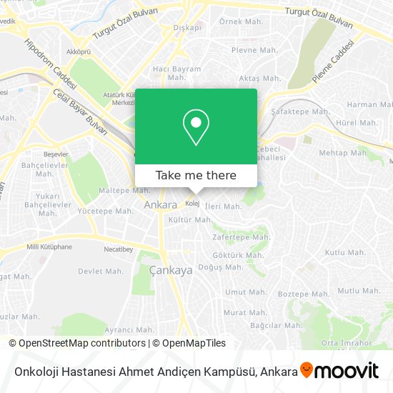 Onkoloji Hastanesi Ahmet Andiçen Kampüsü map