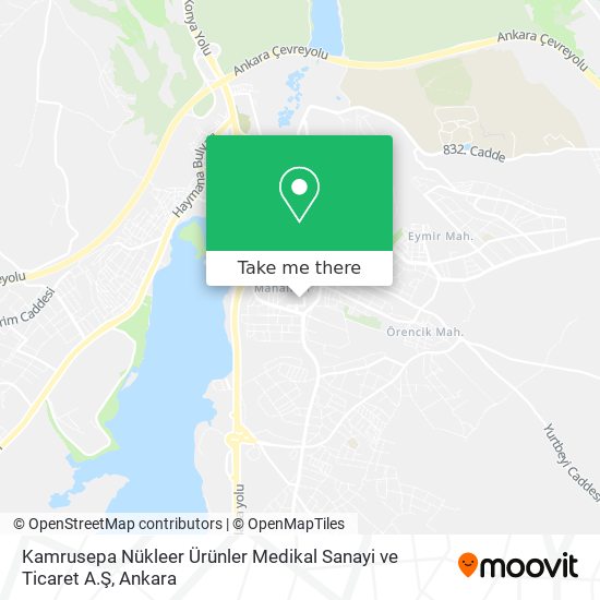 Kamrusepa Nükleer Ürünler Medikal Sanayi ve Ticaret A.Ş map