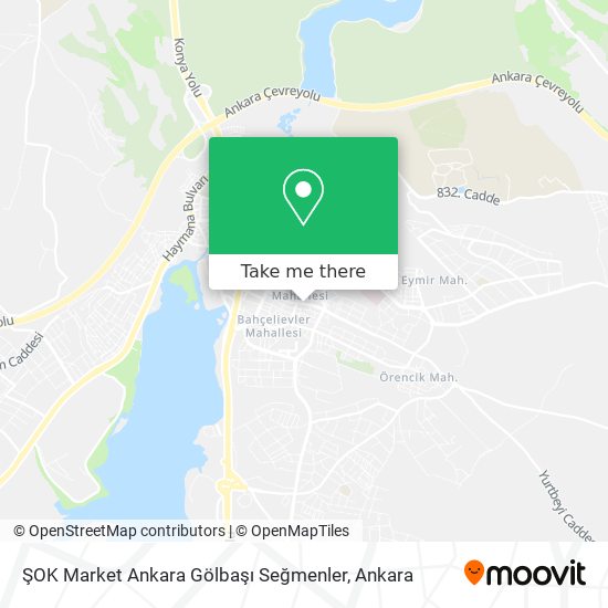 ŞOK Market Ankara Gölbaşı Seğmenler map