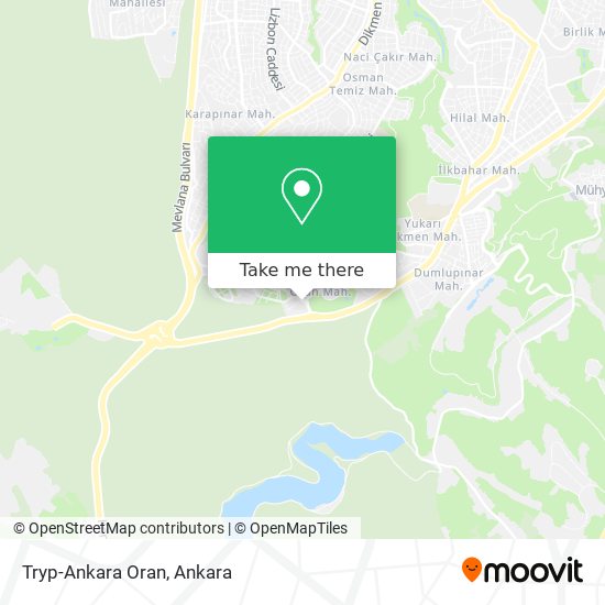 Tryp-Ankara Oran map