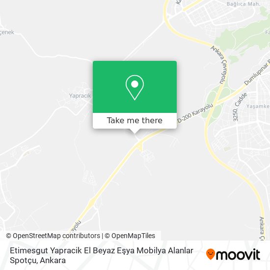 Etimesgut Yapracik El Beyaz Eşya Mobilya Alanlar Spotçu map