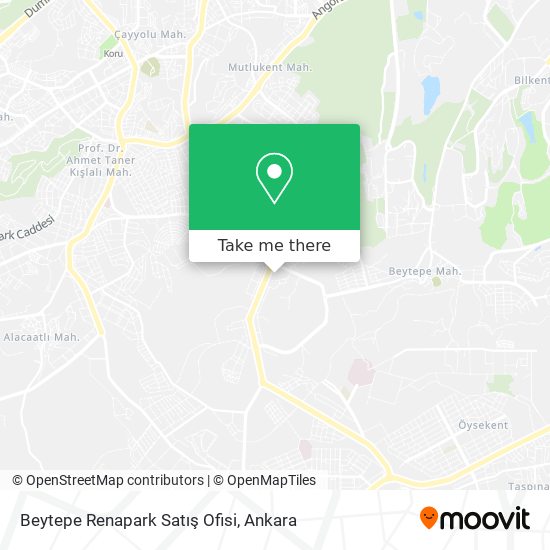 Beytepe Renapark Satış Ofisi map