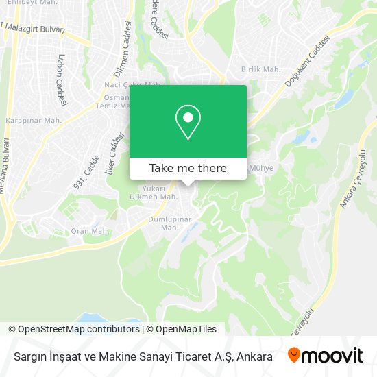 Sargın İnşaat ve Makine Sanayi Ticaret A.Ş map
