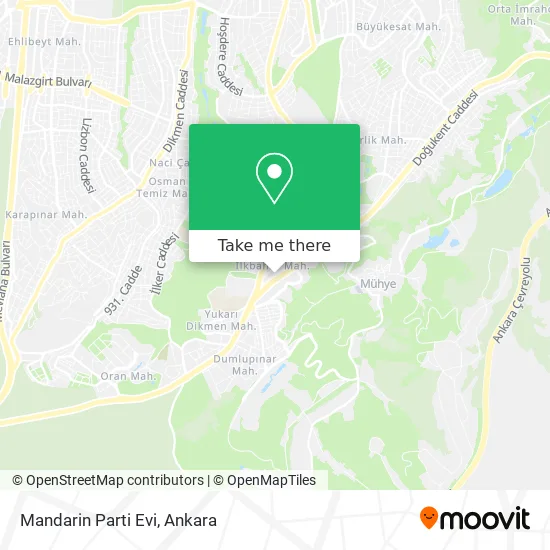 Mandarin Parti Evi map