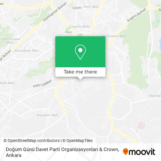 Doğum Günü Davet Parti Organizasyonları & Crown map