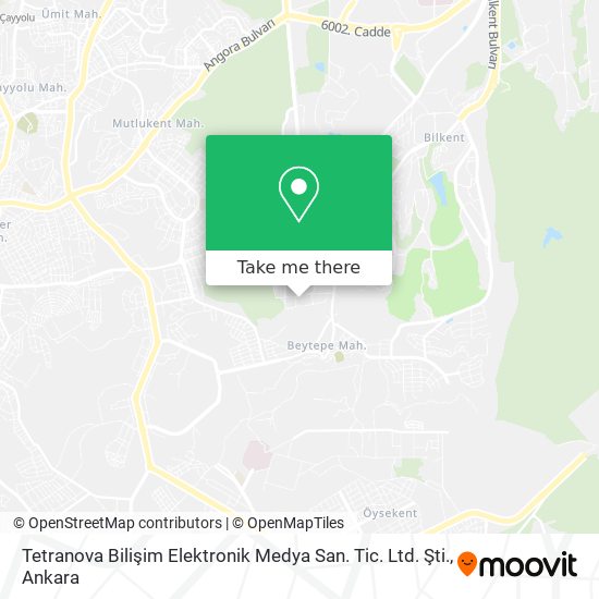Tetranova Bilişim Elektronik Medya San. Tic. Ltd. Şti. map