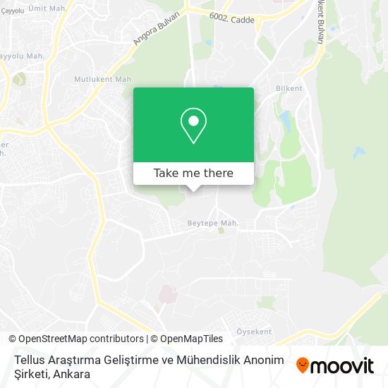 Tellus Araştırma Geliştirme ve Mühendislik Anonim Şirketi map