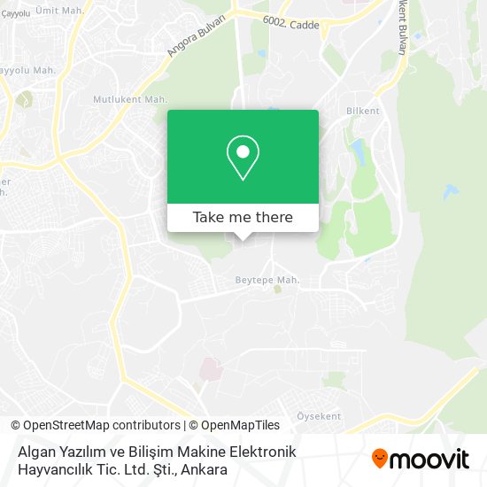 Algan Yazılım ve Bilişim Makine Elektronik Hayvancılık Tic. Ltd. Şti. map
