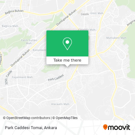 Park Caddesi Tomai map