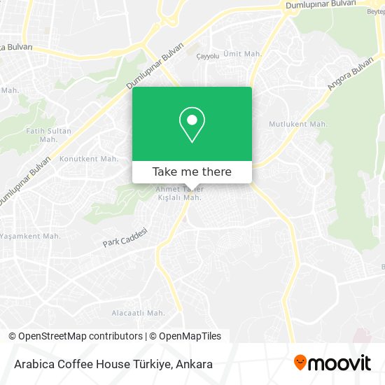 Arabica Coffee House Türkiye map