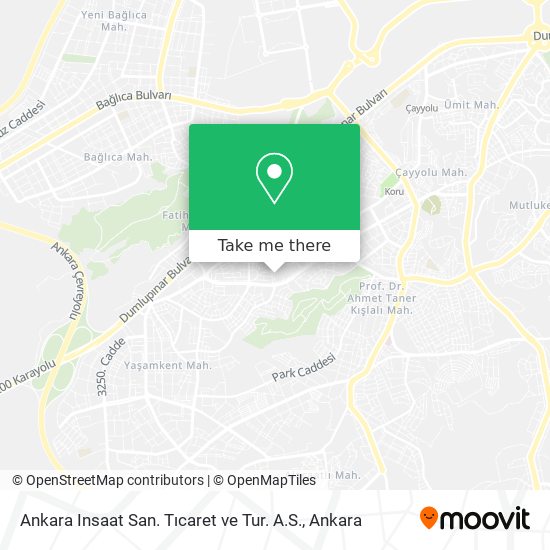 Ankara Insaat San. Tıcaret ve Tur. A.S. map