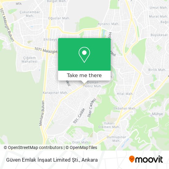 Güven Emlak İnşaat Limited Şti. map