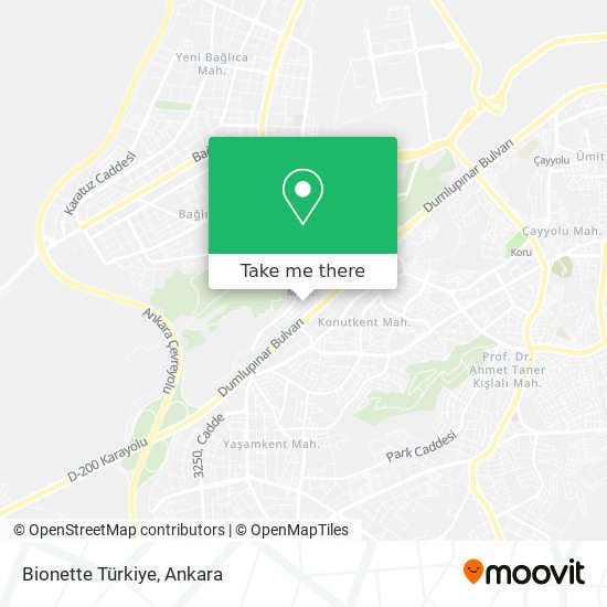 Bionette Türkiye map