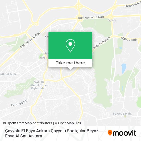 Çayyolu El Eşya Ankara Çayyolu Spotçular Beyaz Eşya Al Sat map