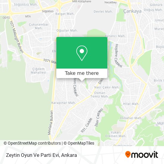 Zeytin Oyun Ve Parti Evi map