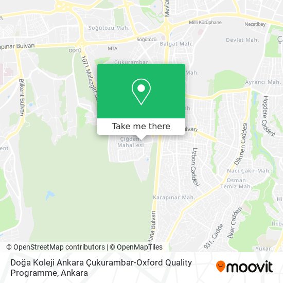 Doğa Koleji Ankara Çukurambar-Oxford Quality Programme map