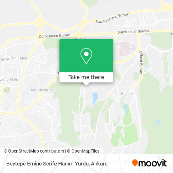 Beytepe Emine Serife Hanım Yurdu map