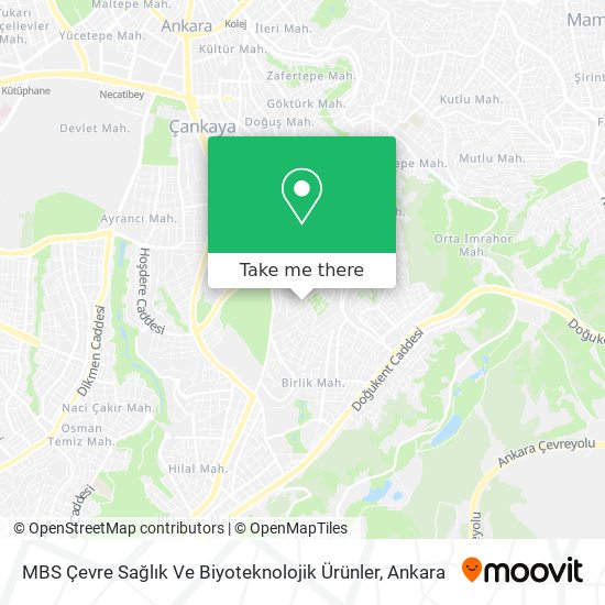 MBS Çevre Sağlık Ve Biyoteknolojik Ürünler map