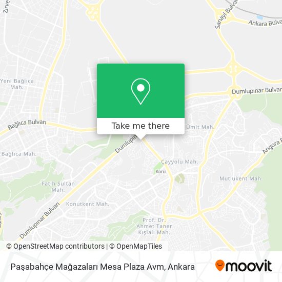 Paşabahçe Mağazaları Mesa Plaza Avm map