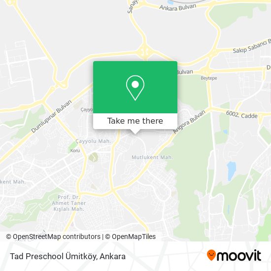 Tad Preschool Ümitköy map