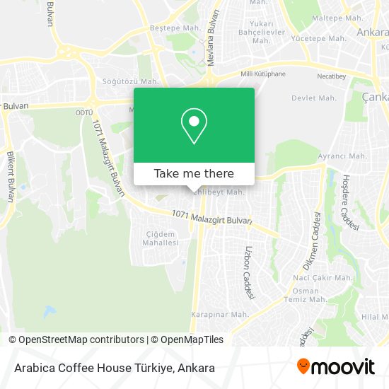 Arabica Coffee House Türkiye map