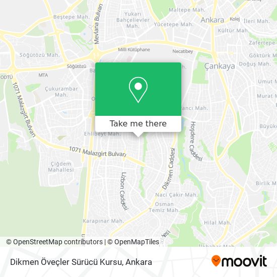 Dikmen Öveçler Sürücü Kursu map
