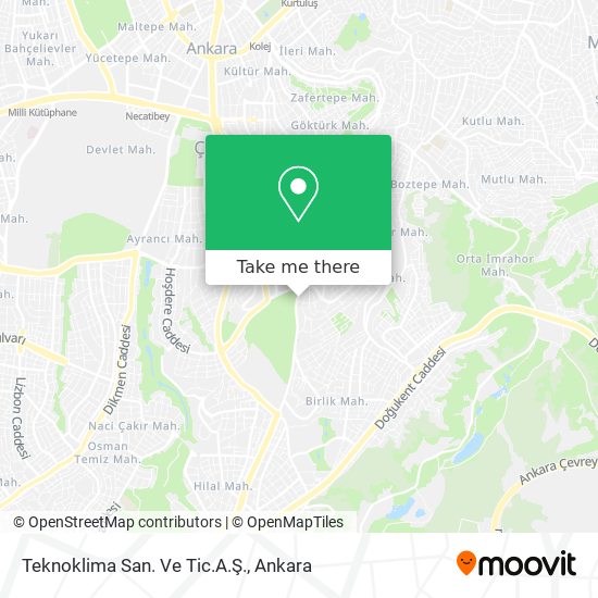 Teknoklima San. Ve Tic.A.Ş. map