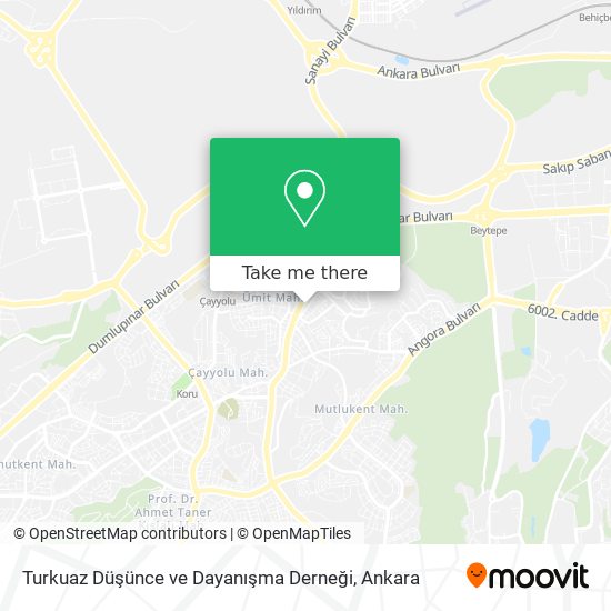 Turkuaz Düşünce ve Dayanışma Derneği map