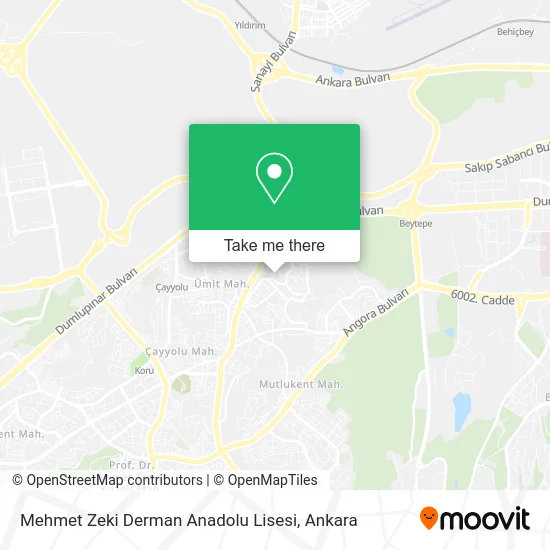 Mehmet Zeki Derman Anadolu Lisesi map