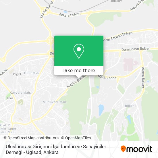 Uluslararası Girişimci İşadamları ve Sanayiciler Derneği - Ugisad map