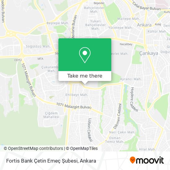 Fortis Bank Çetin Emeç Şubesi map