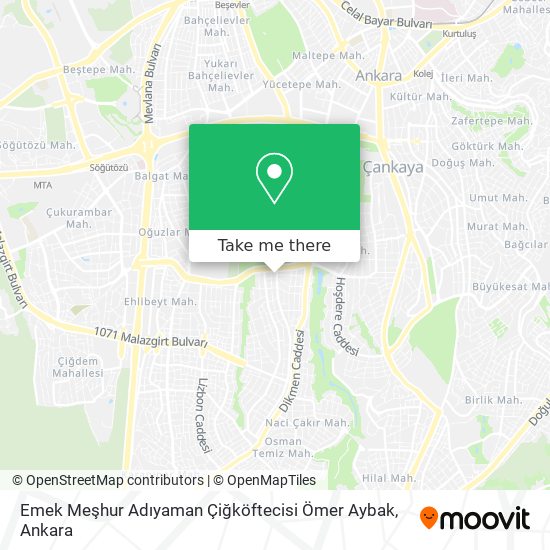 Emek Meşhur Adıyaman Çiğköftecisi Ömer Aybak map