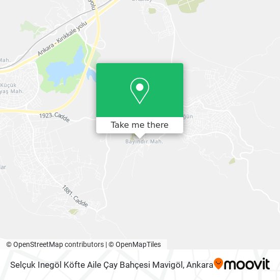 Selçuk Inegöl Köfte Aile Çay Bahçesi Mavigöl map