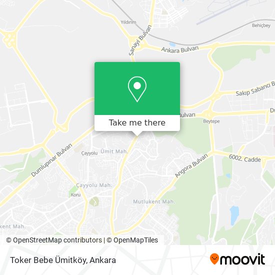 Toker Bebe Ümitköy map