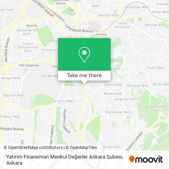 Yatırım Finansman Menkul Değerler Ankara Şubesi map