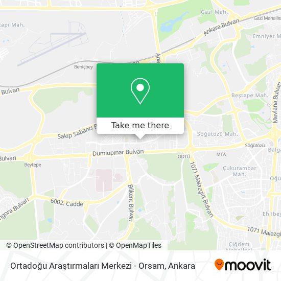 Ortadoğu Araştırmaları Merkezi - Orsam map