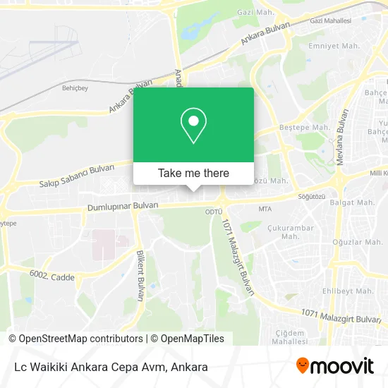 Lc Waikiki Ankara Cepa Avm map
