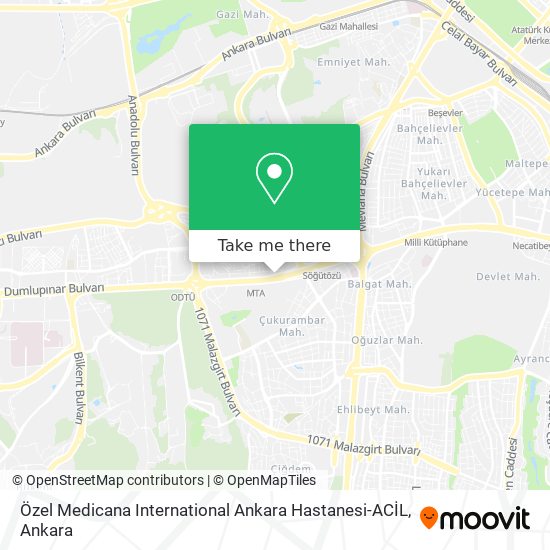 Özel Medicana International Ankara Hastanesi-ACİL map