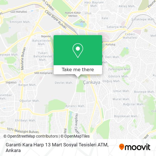 Garanti Kara Harp 13 Mart Sosyal Tesisleri ATM map