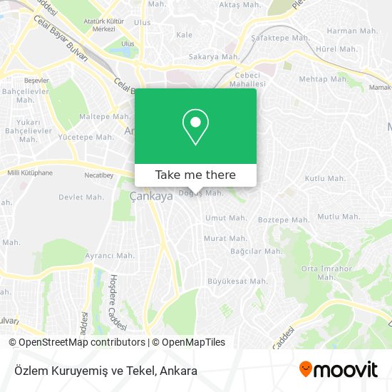 Özlem Kuruyemiş ve Tekel map