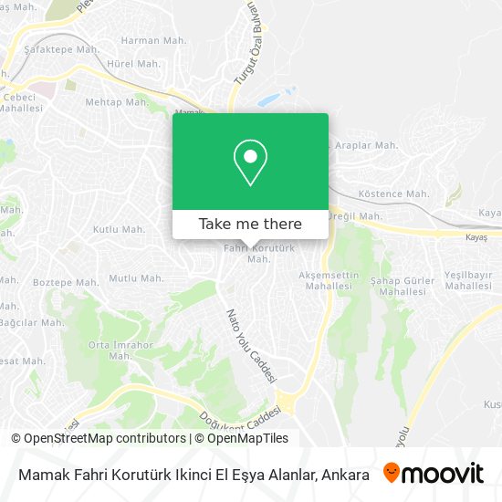 Mamak Fahri Korutürk Ikinci El Eşya Alanlar map