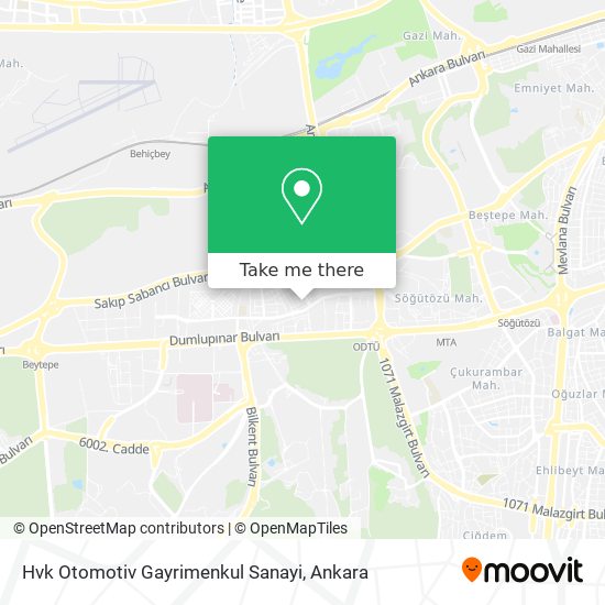 Hvk Otomotiv Gayrimenkul Sanayi map