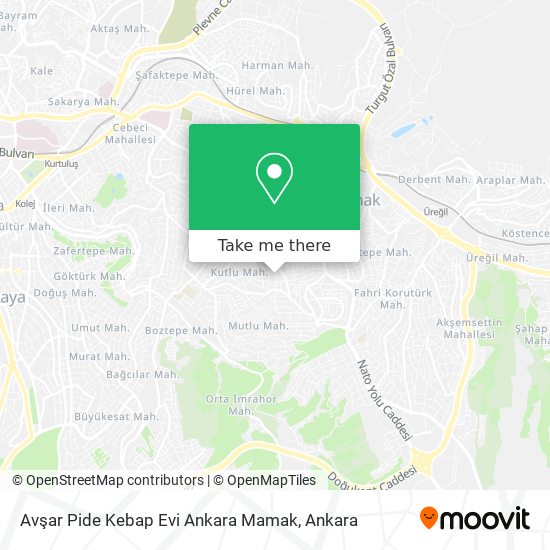 Avşar Pide Kebap Evi Ankara Mamak map