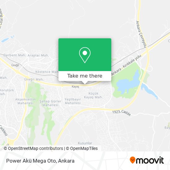 Power Akü Mega Oto map