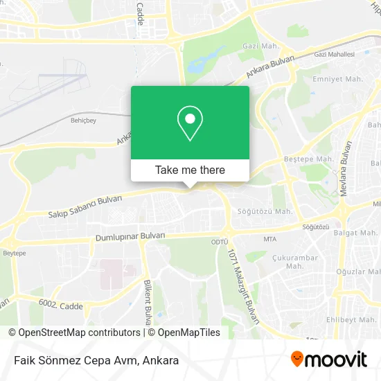 Faik Sönmez Cepa Avm map