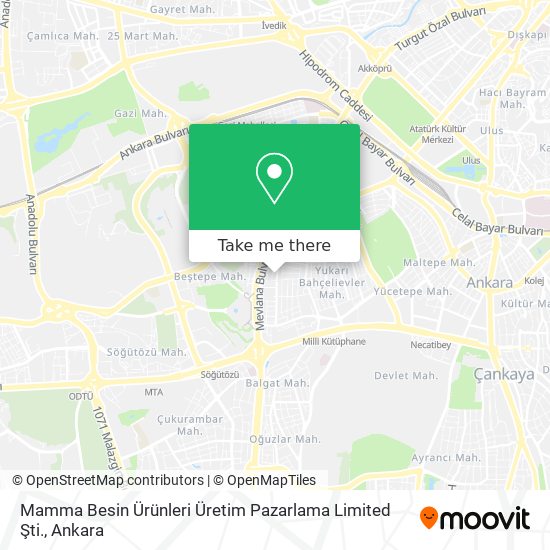Mamma Besin Ürünleri Üretim Pazarlama Limited Şti. map